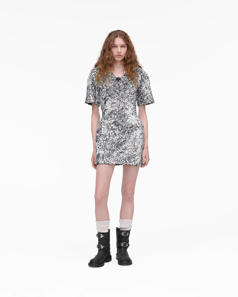 SEQUIN V-NECK KNIT DRESS 2