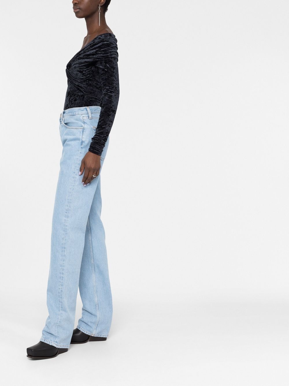 high-rise straight-leg jeans - 6