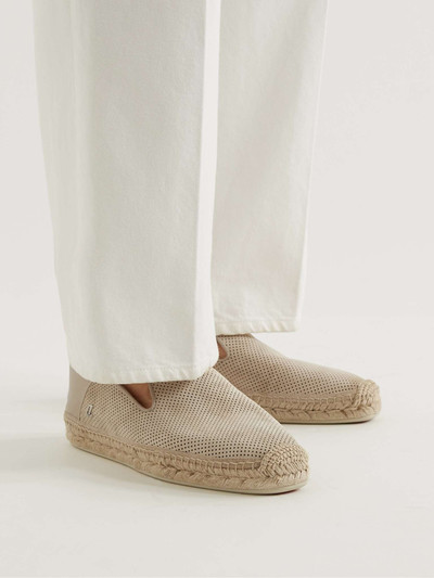 Christian Louboutin Espadon Perforated Suede Espadrilles outlook