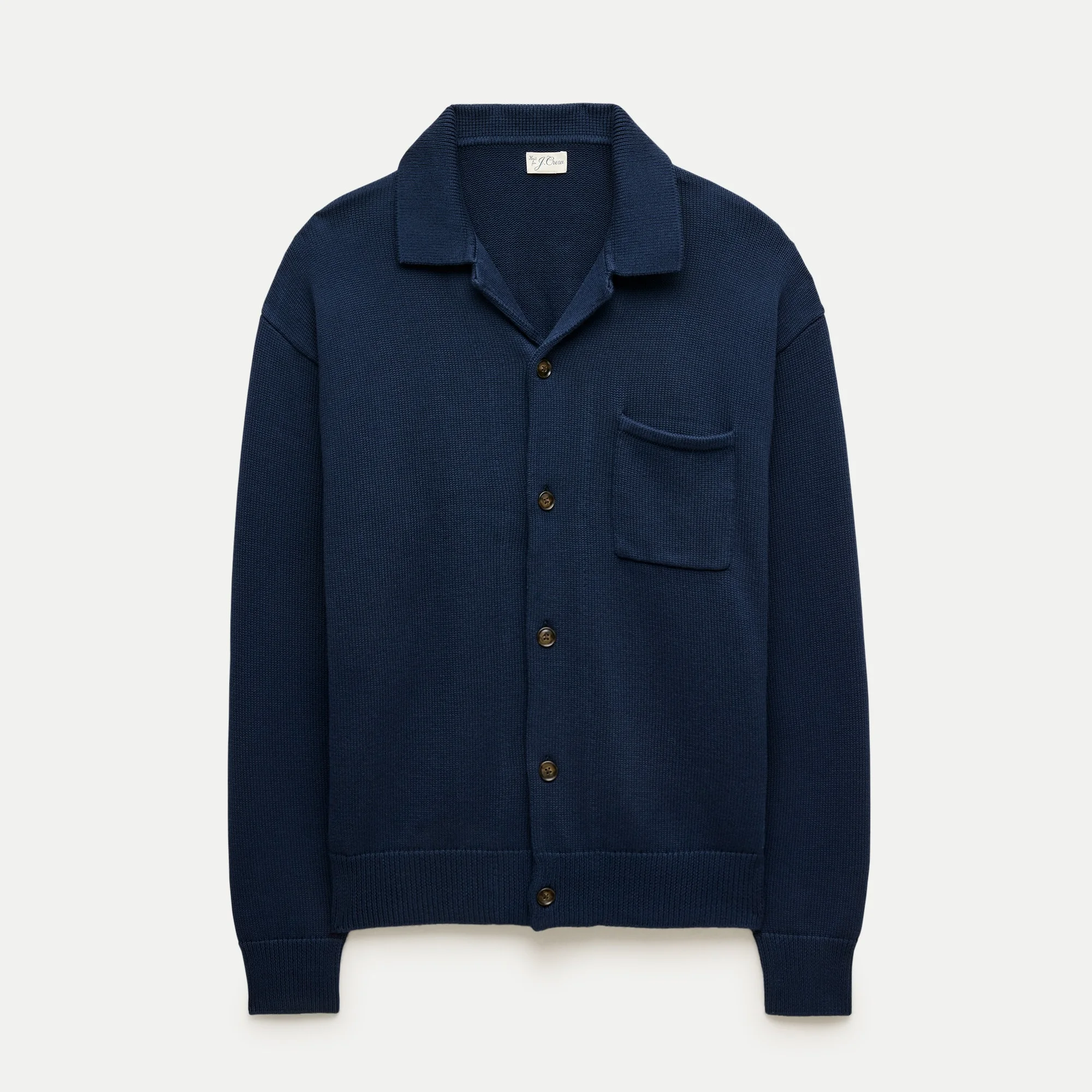 Heritage cotton polo cardigan sweater - 1
