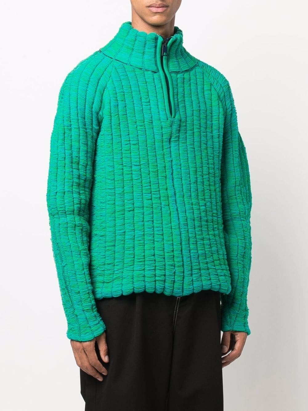 half-zip knitted jumper - 3