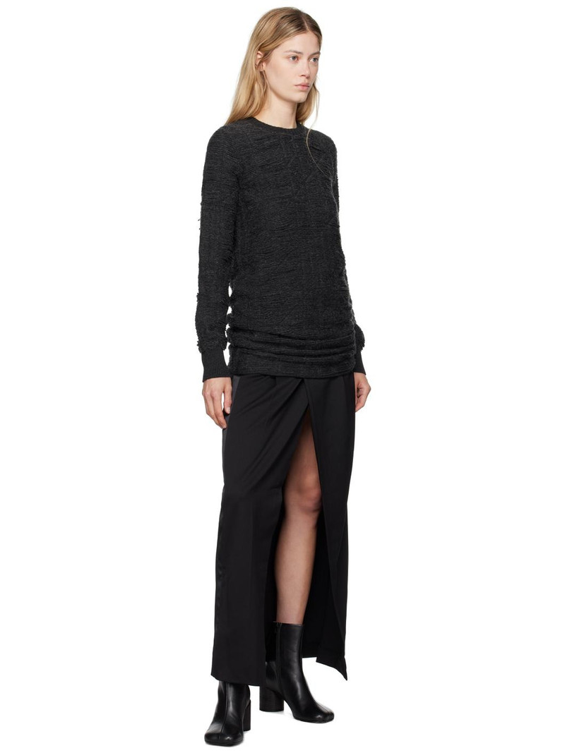 MM6 Maison Margiela Black Wrap Maxi Skirt outlook