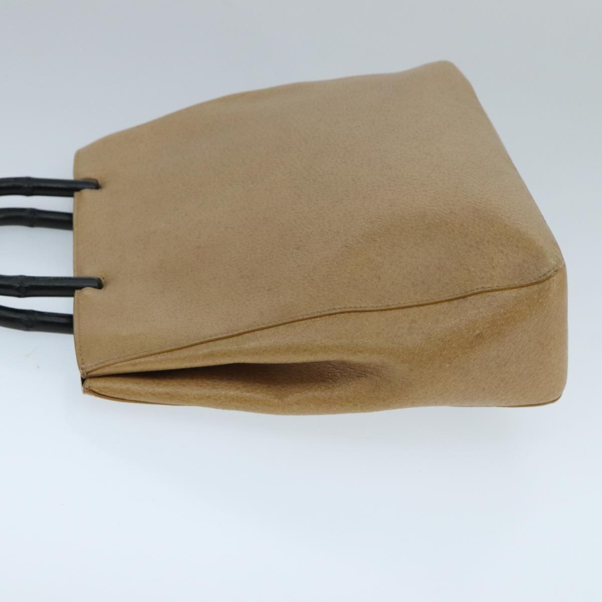 GUCCI Bamboo Hand Bag Leather Beige - 4