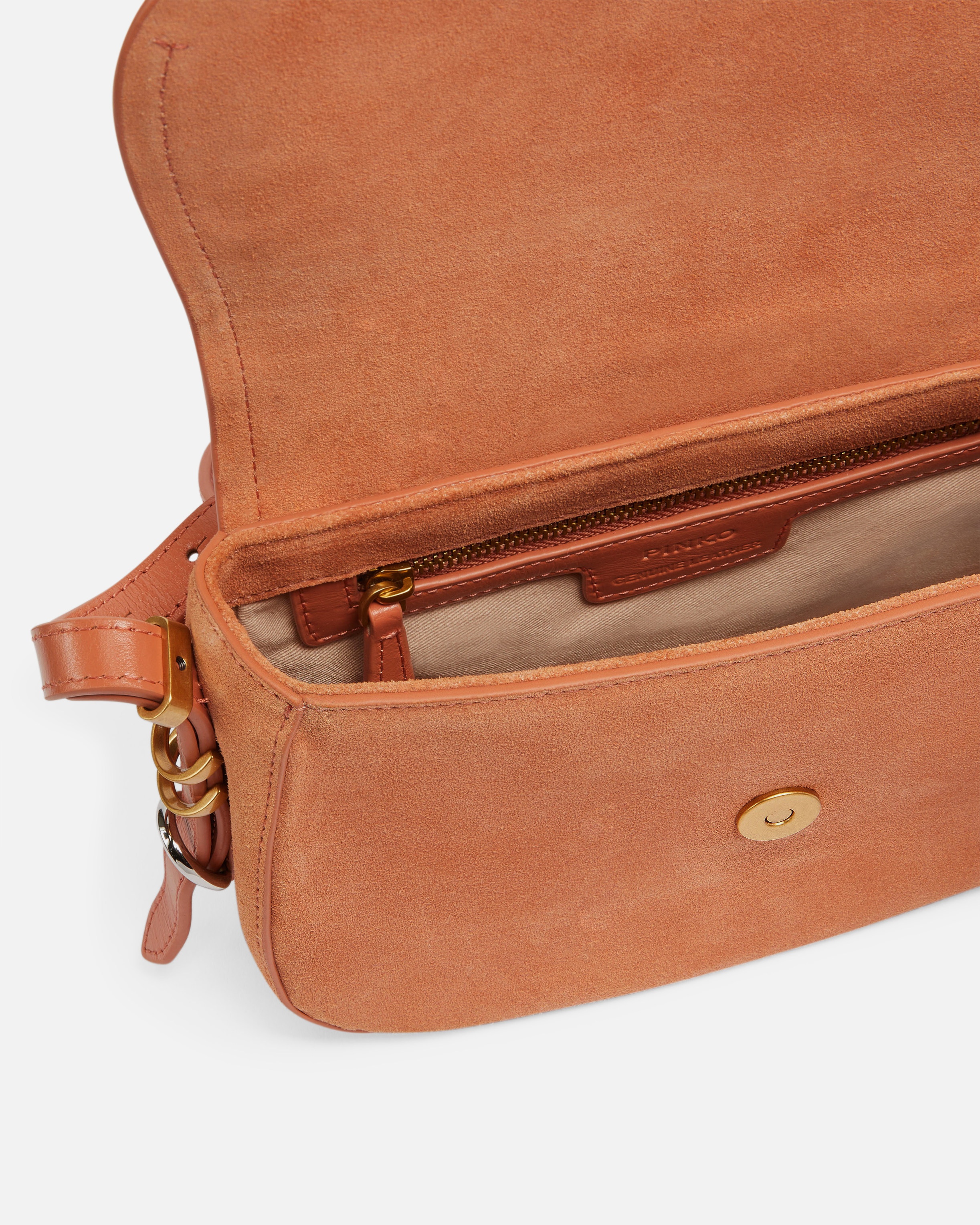 ROUNDED SUEDE SHOULDER BAG - 4