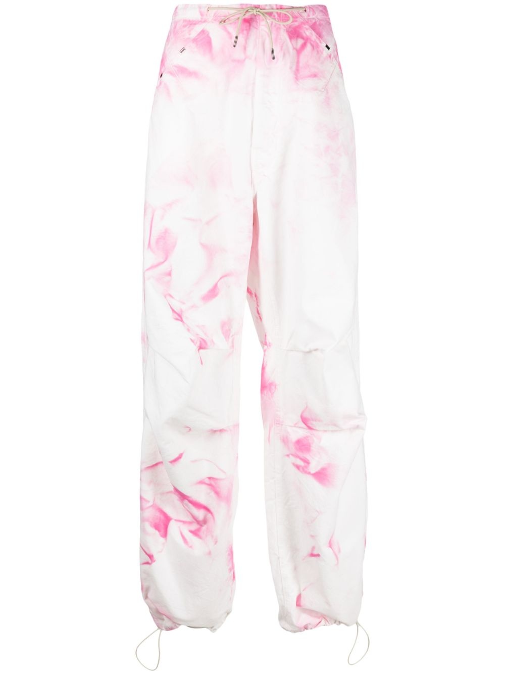 tie-dye cargo trousers - 1