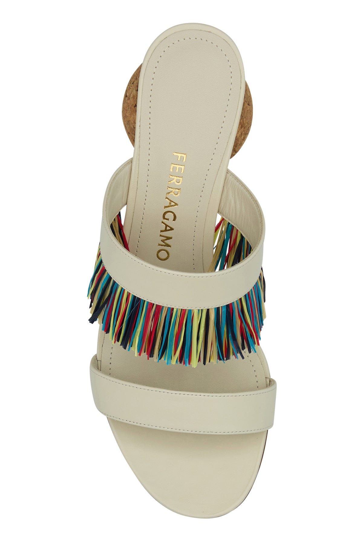Ivory leather mules - 4