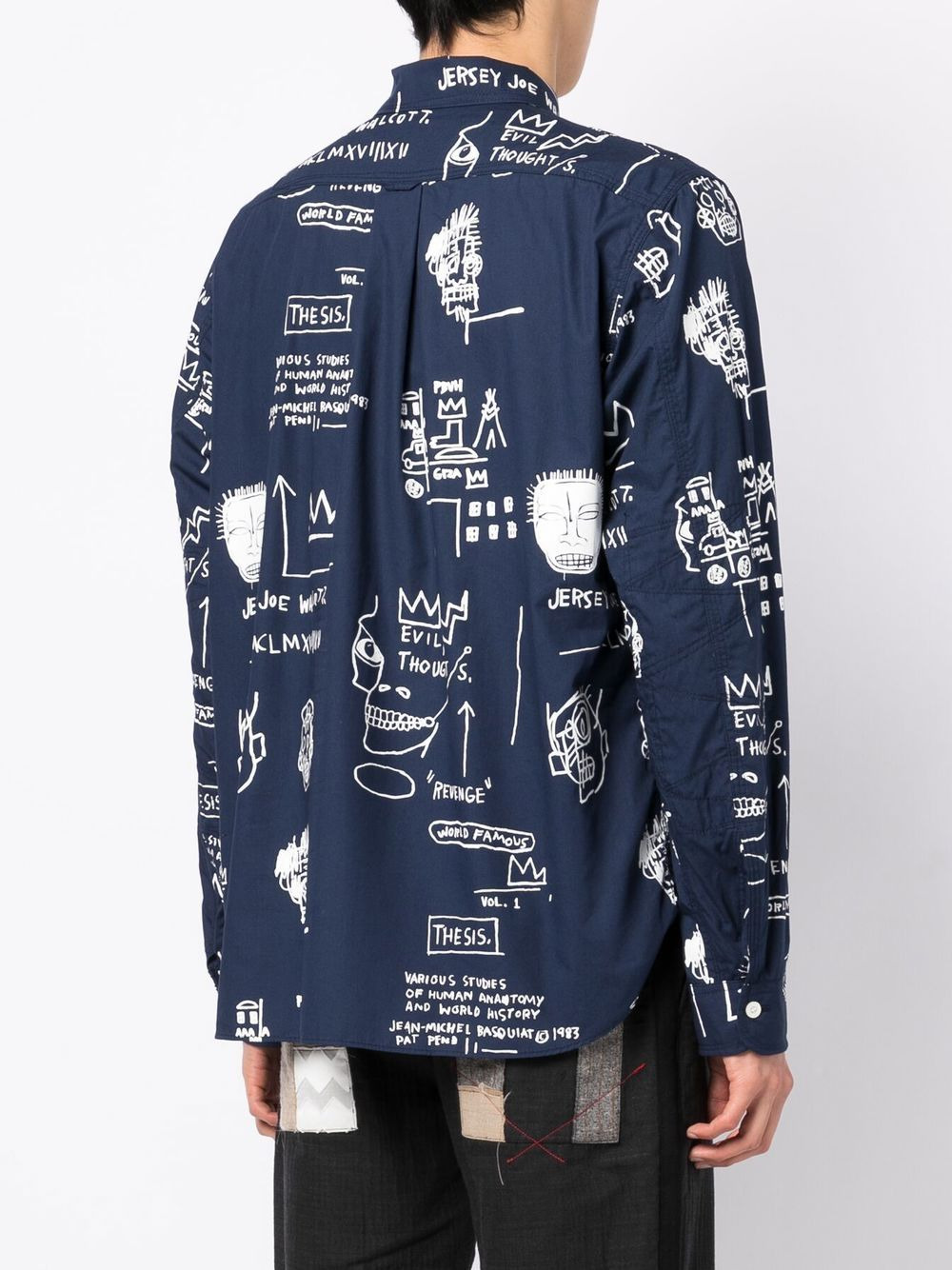 graphic-print log-sleeved shirt - 4