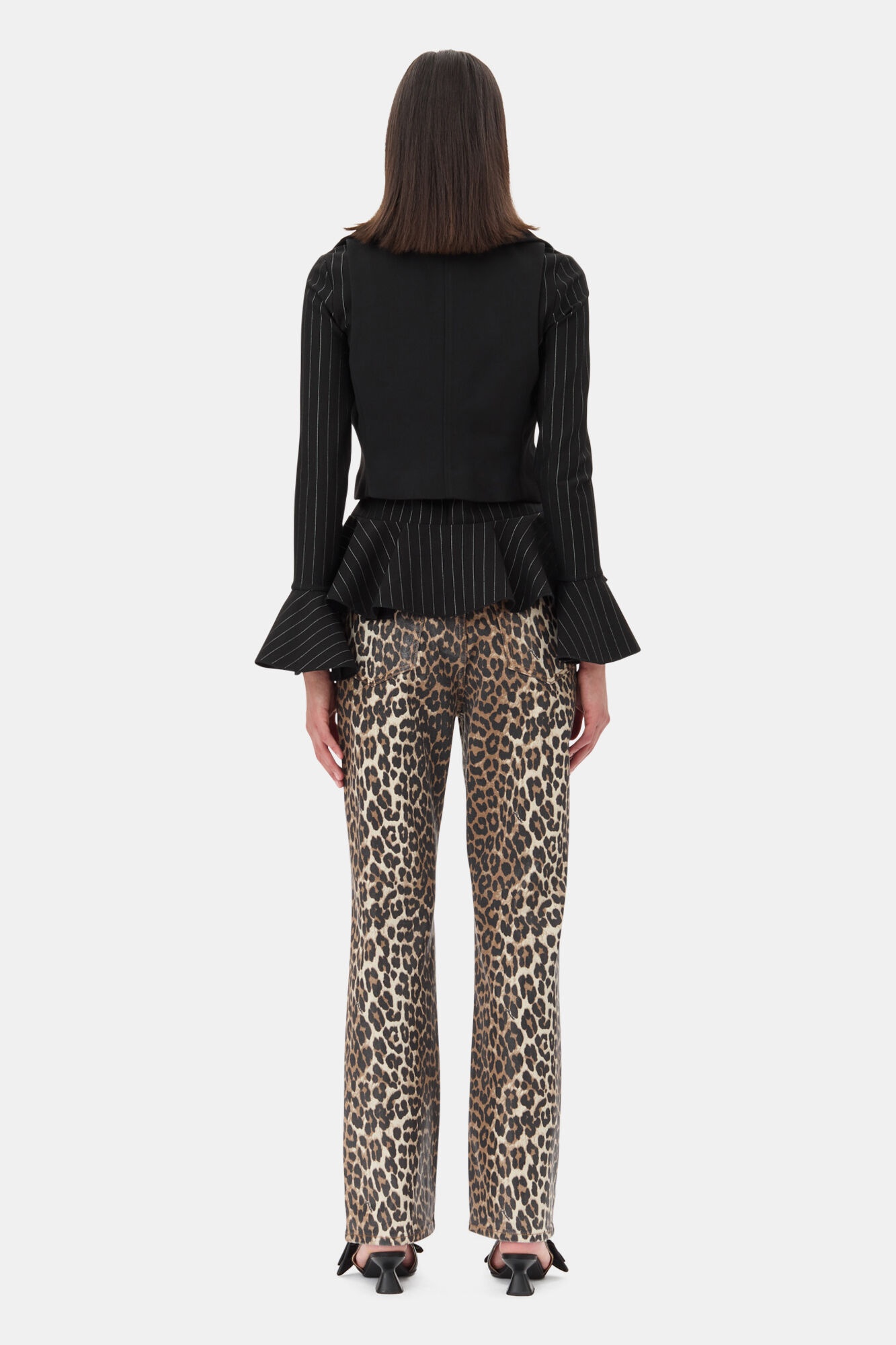 LEOPARD FOIL CARRI JEANS - 5