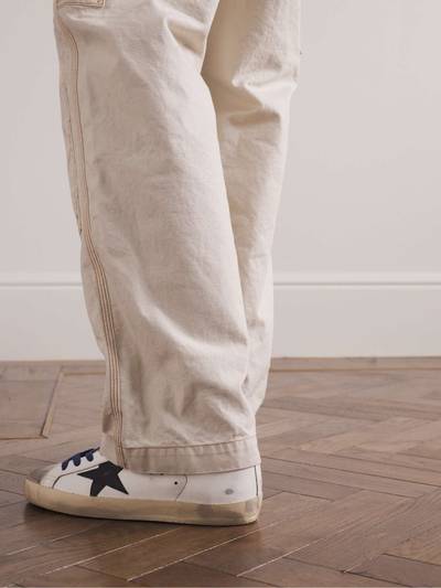 Golden Goose Superstar Distressed Leather and Suede Sneakers outlook