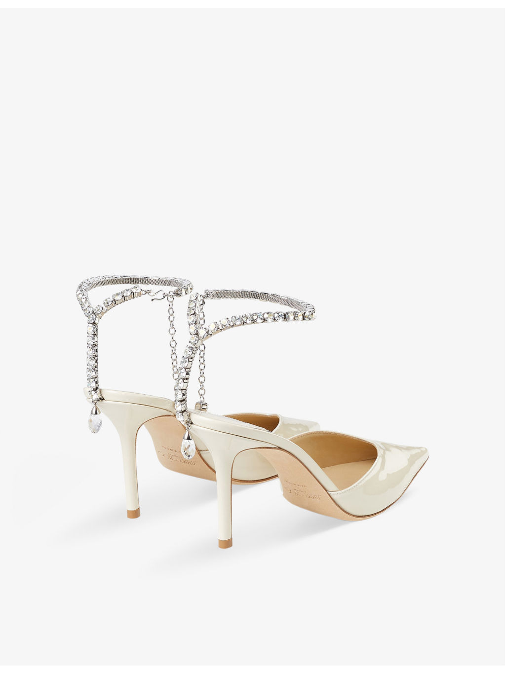 Saeda 85 crystal-embellished patent-leather courts - 4