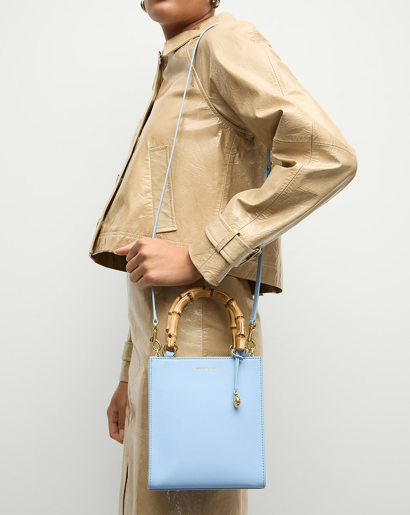 VERONICA BEARD SMALL BAMBOO-HANDLE SHOPPER outlook