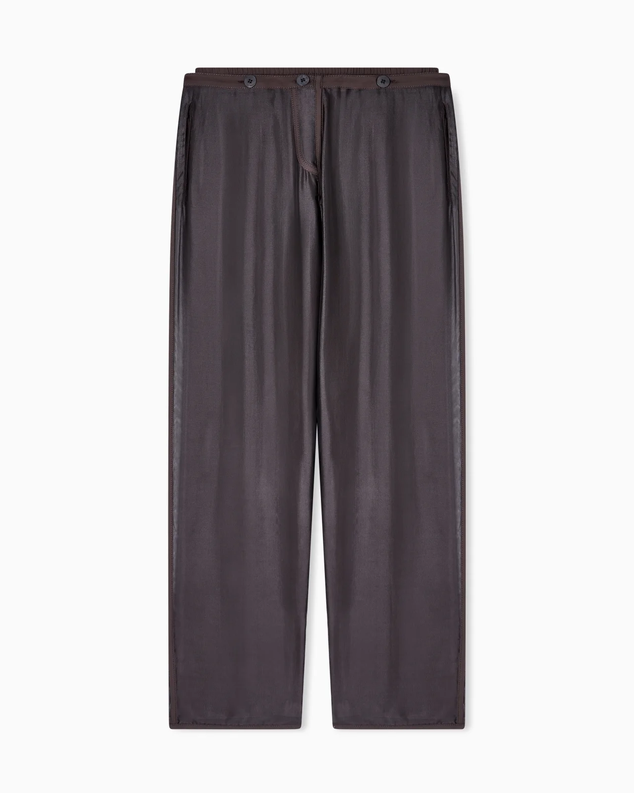 SILK STRAIGHT TROUSERS - 1