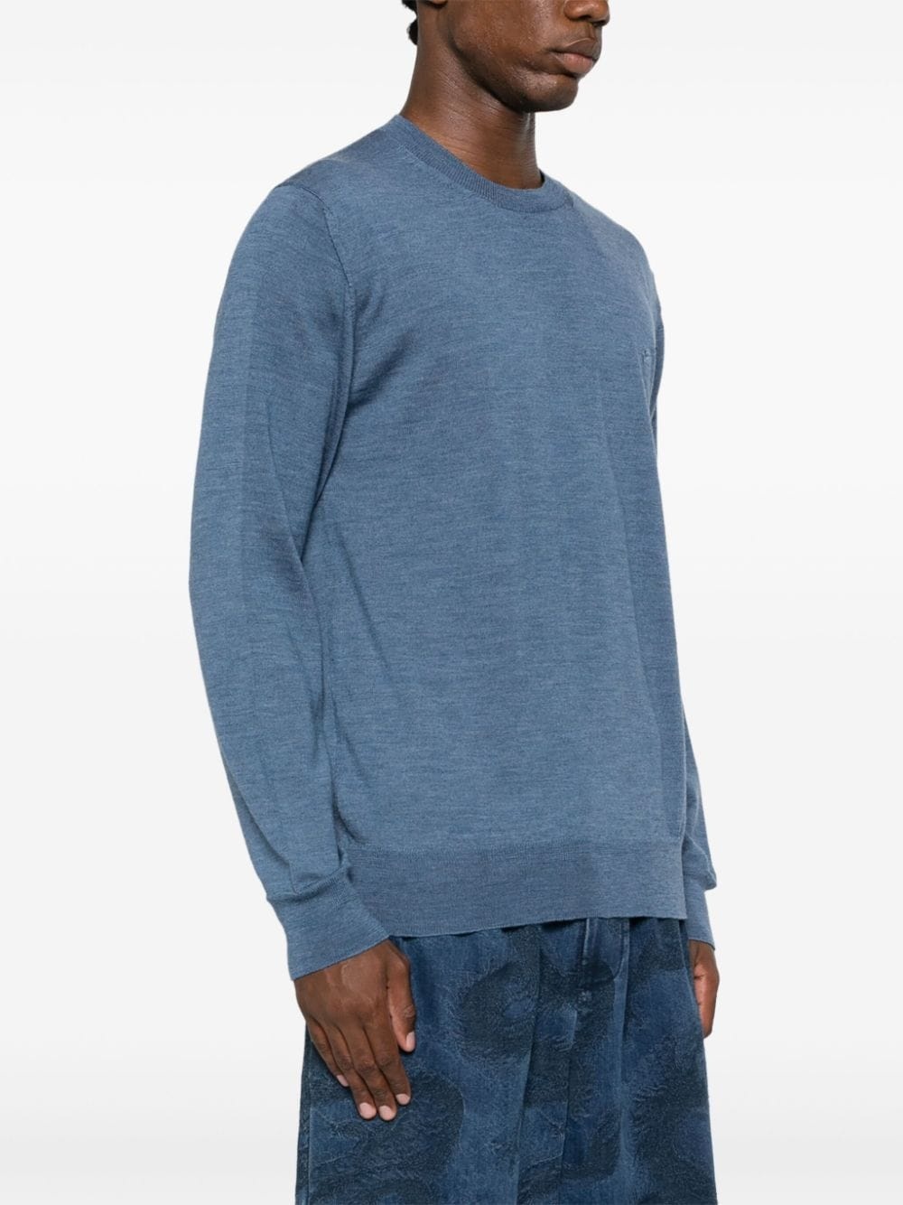 Pegaso-embroidered wool jumper - 3