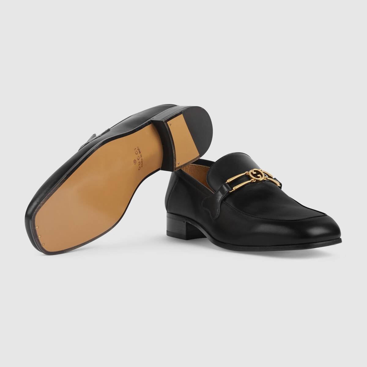 Leather loafer with Interlocking G - 5