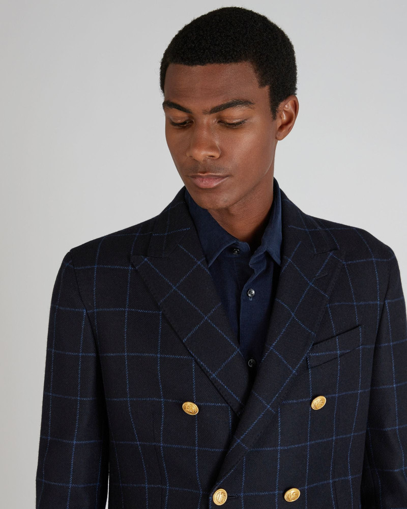 Slim fit double-breasted wool jacket 4