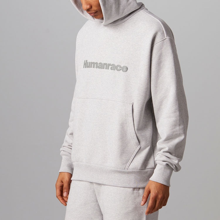 adidas x Pharrell Humanrace Logo Hoodie 'Grey Heather' HG1809 - 4