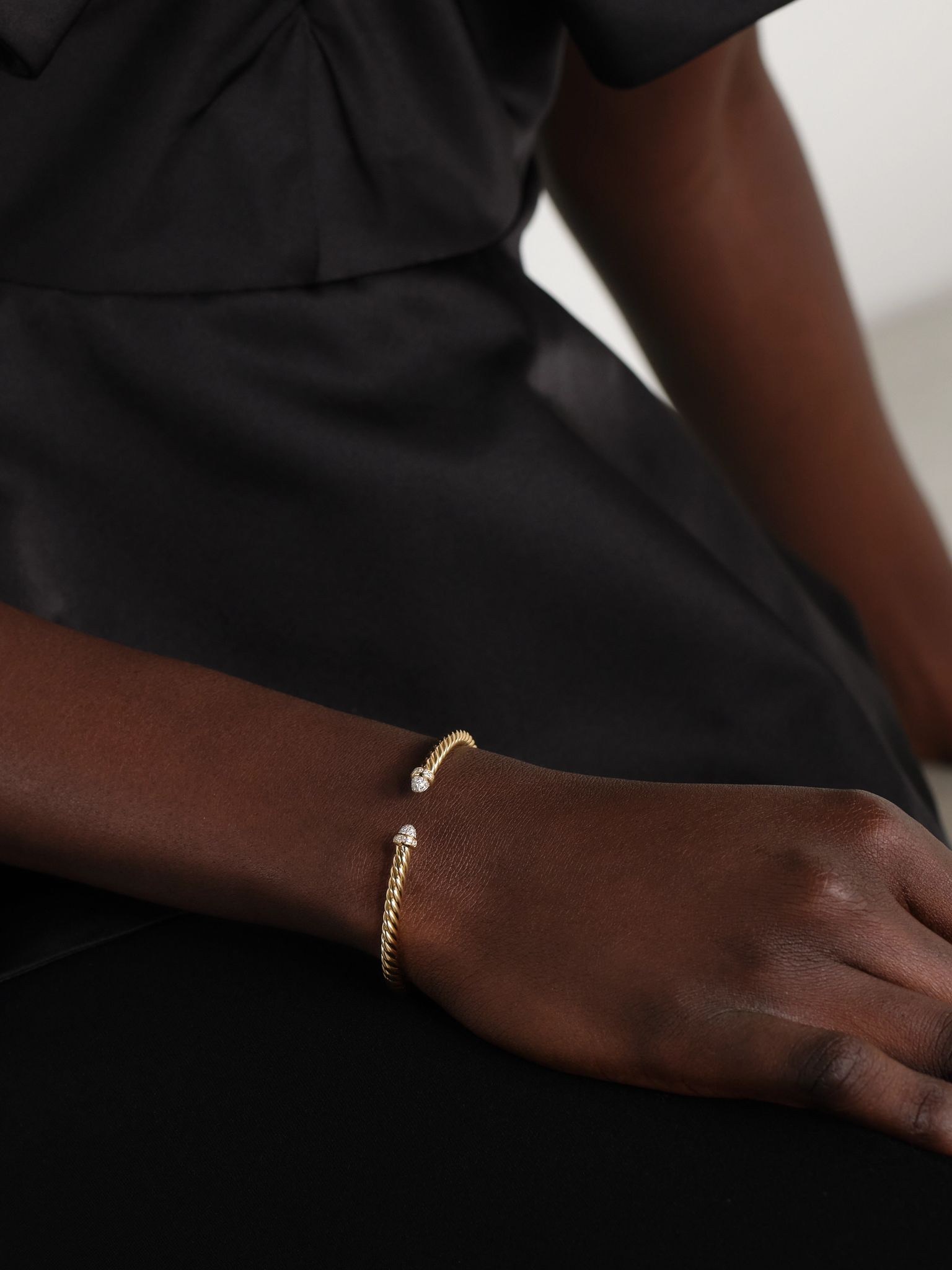Cablespira® Flex 18-karat gold and diamond cuff Gold - 2