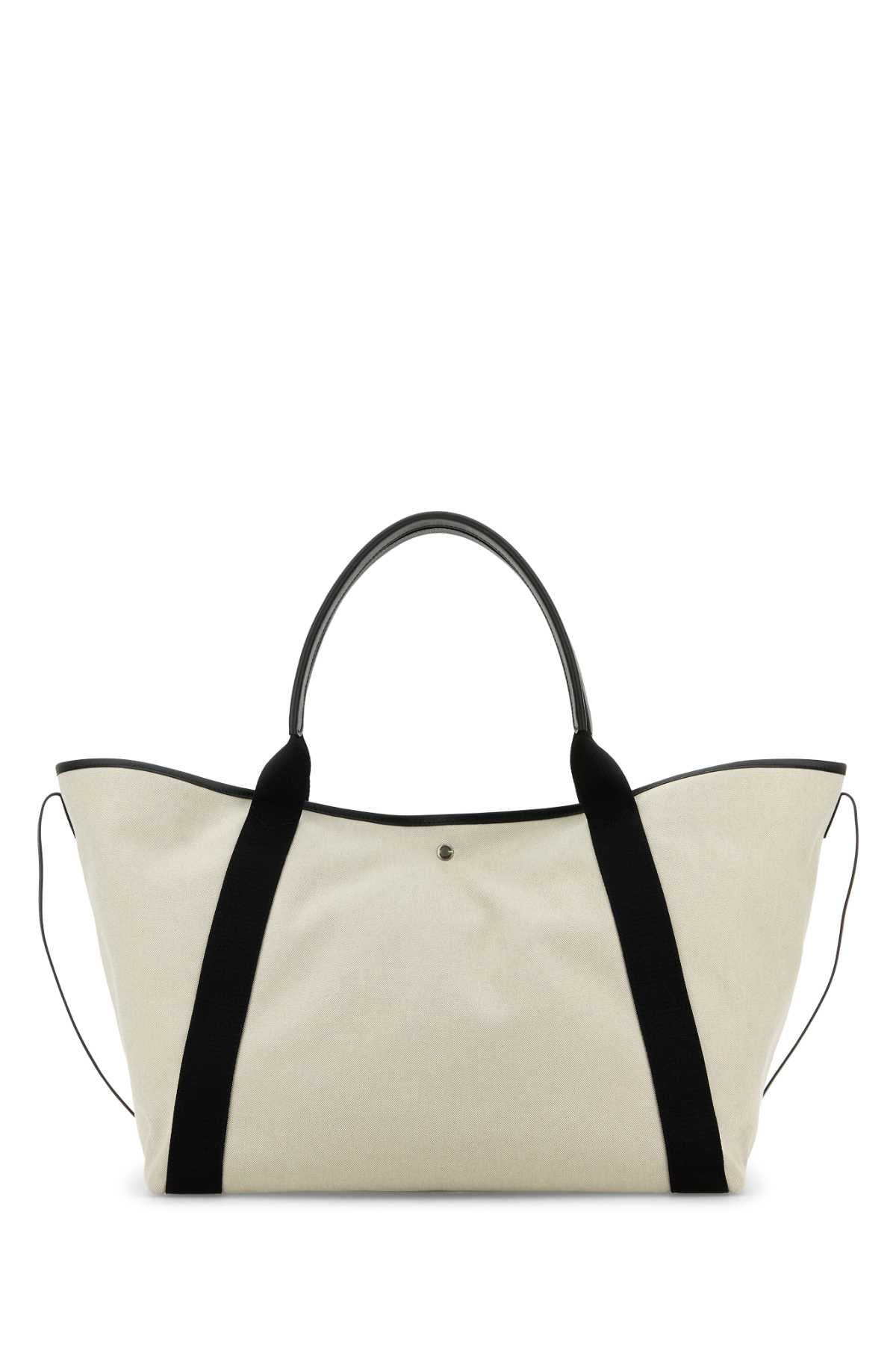 Balenciaga Women Sand Canvas Large Biarritz Shopping Bag - 3
