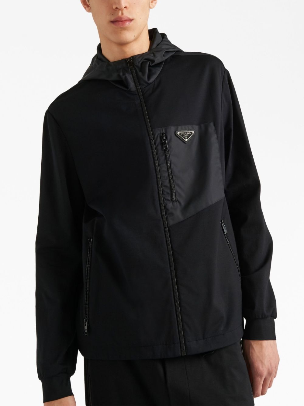 panelled hooded jacket - 5