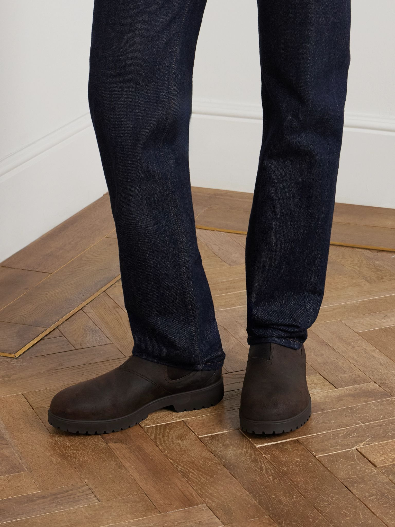 Dover Walk Brushed-Leather Chelsea Boots Dark brown - 2