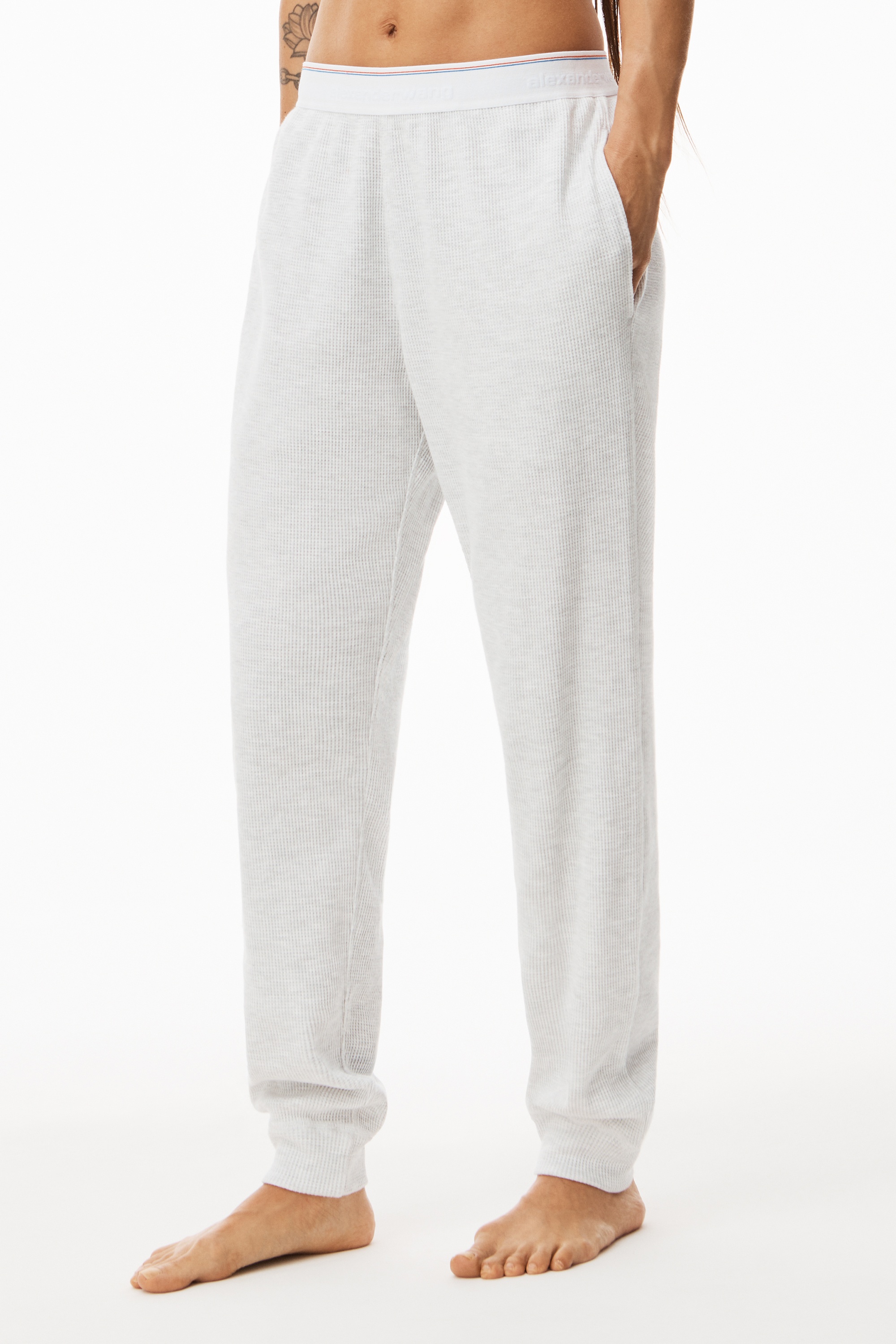 UNISEX JOGGER IN COTTON WAFFLE THERMAL - 3
