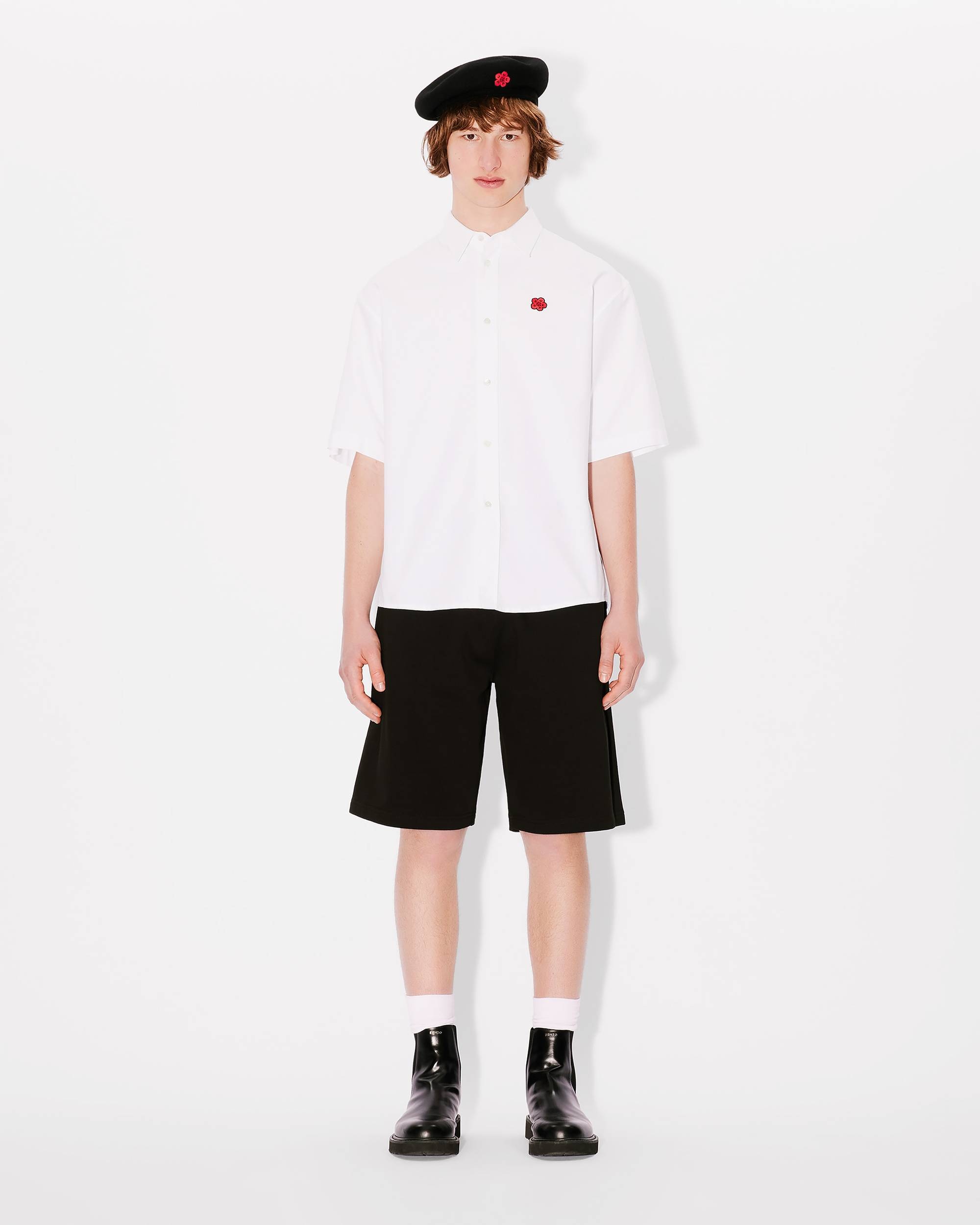 'Boke Flower' embroidered casual shirt - 5