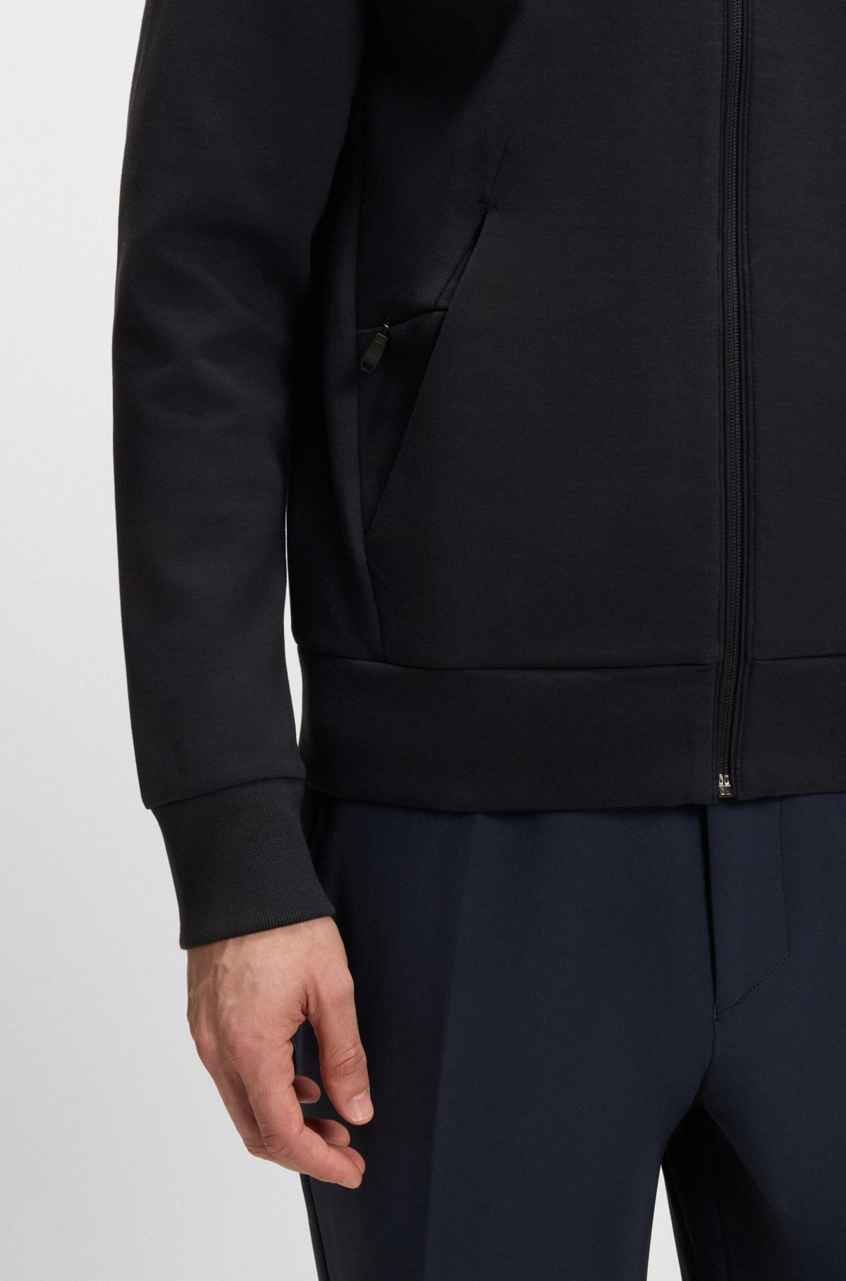 STRETCH-COTTON ZIP-UP SWEATSHIRT WITH LOGO PRINT - 3
