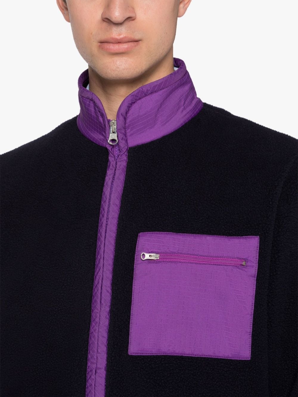PURPLE & NAVY ZIP-UP FLEECE JACKET - 5