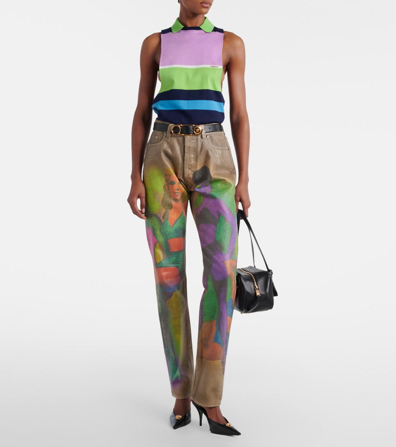 VERSACE Printed straight jeans outlook