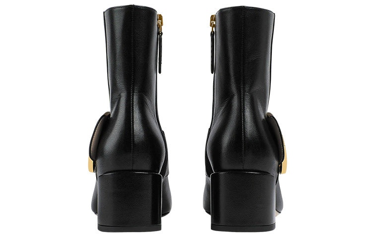 (WMNS) Gucci Blondie Ankle boot 'Black Leather' 700016-C9D00-1000 - 3