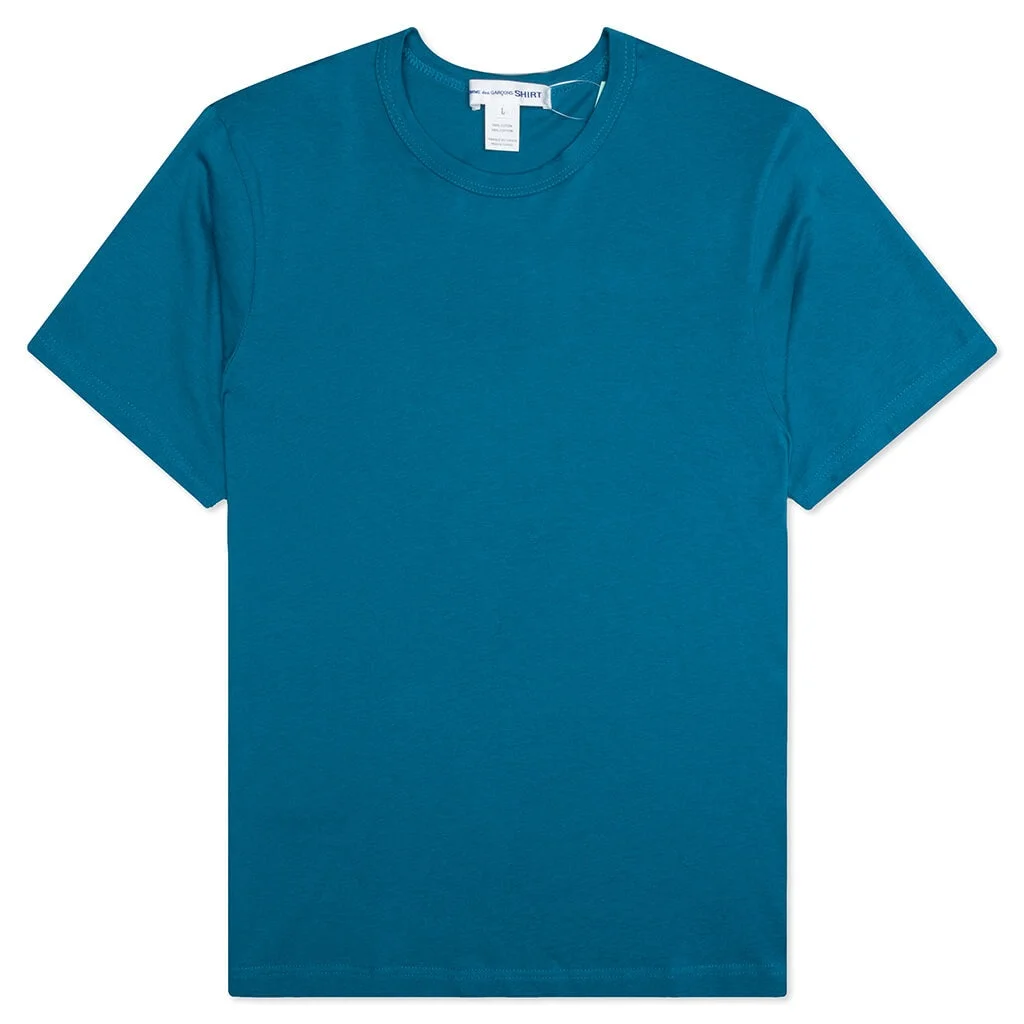 BACK LOGO S/S TEE - BLUE - 1