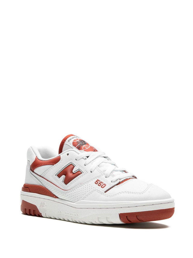 New Balance 550 logo-embossed leather sneakers outlook