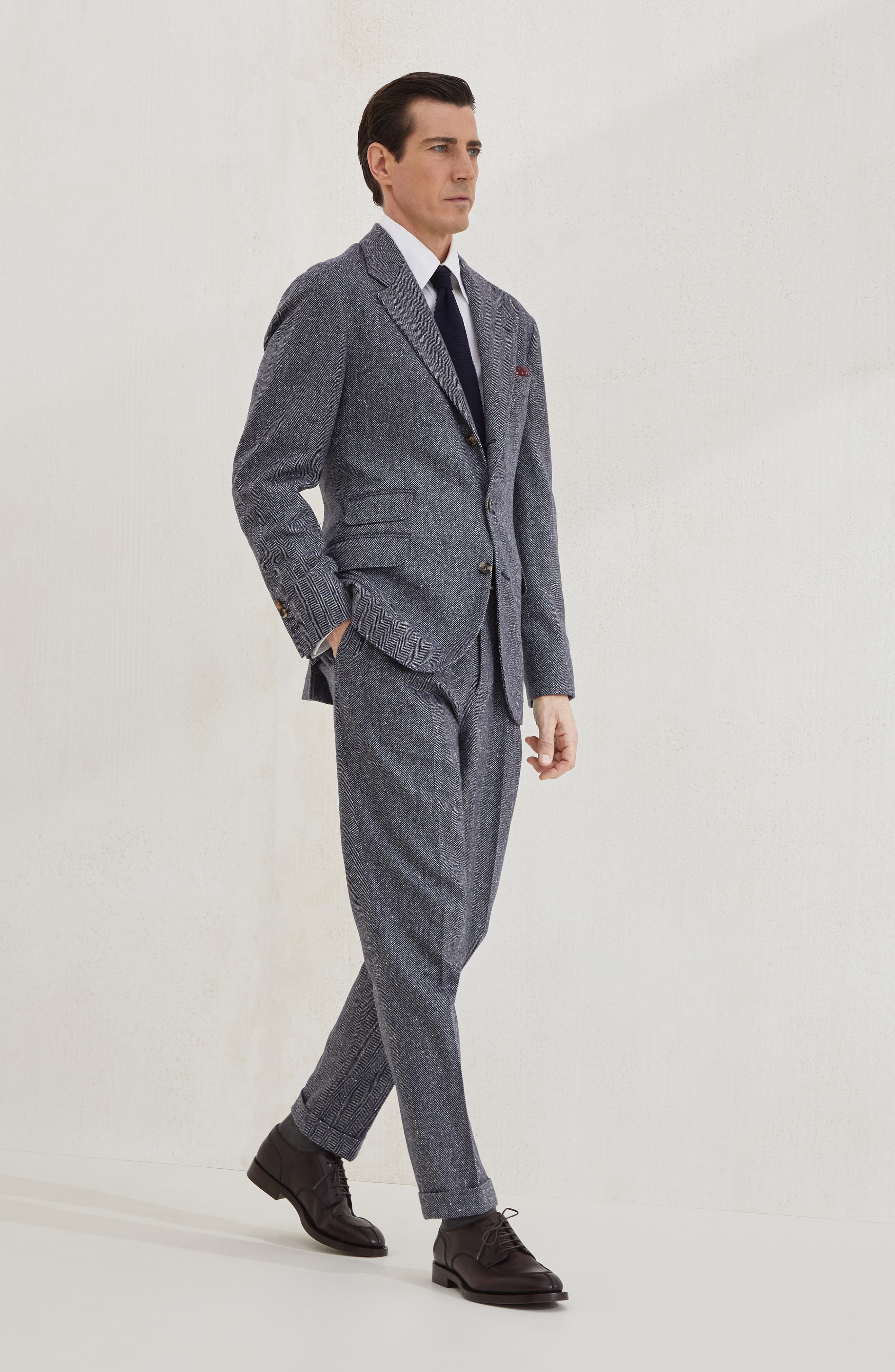 Brunello Cucinelli Deconstructed Cavallo blazer in Navy Blue at Nordstrom - 6