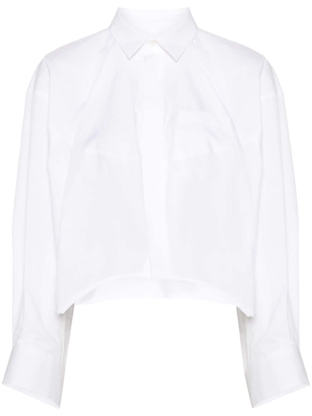 wide-sleeve poplin shirt - 1