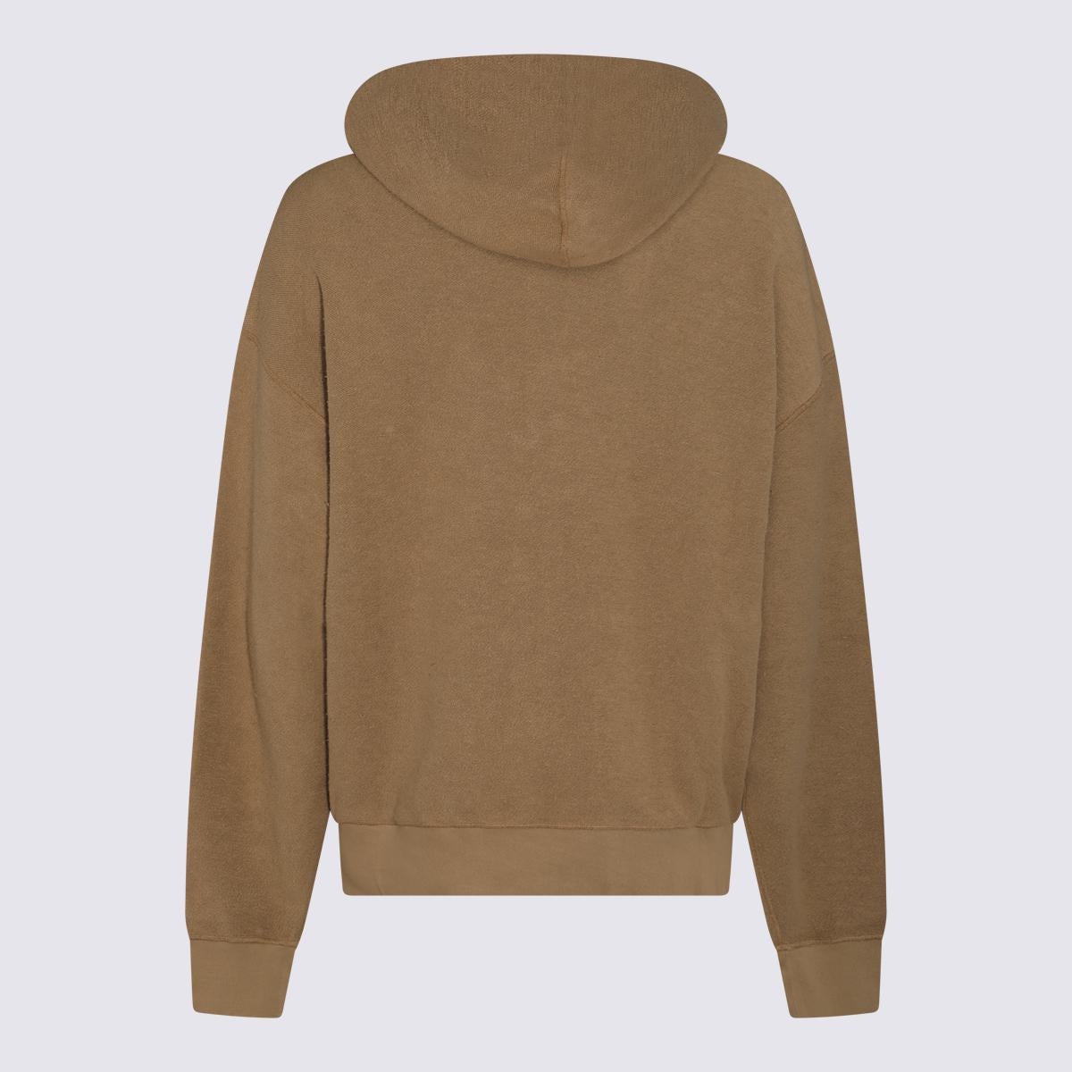 DOLCE & GABBANA LIGHT BROWN COTTON SWEATSHIRT - 2