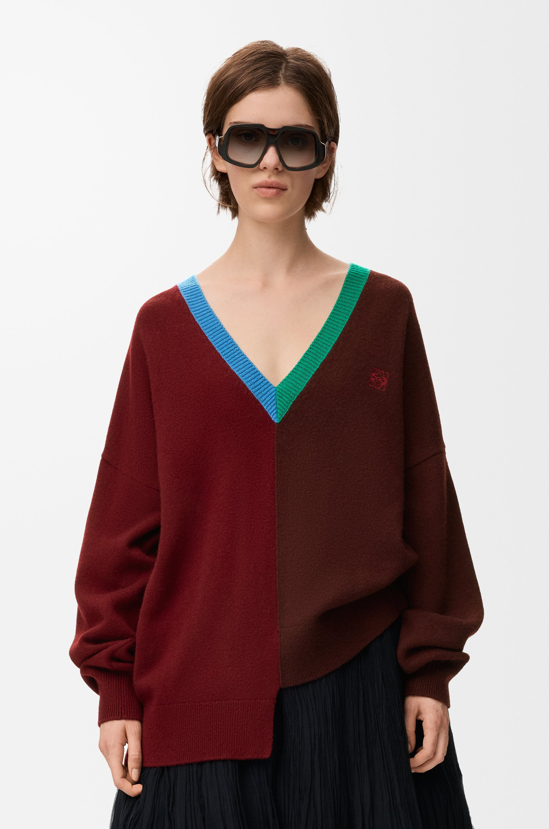 Asymmetric sweater in wool - 3