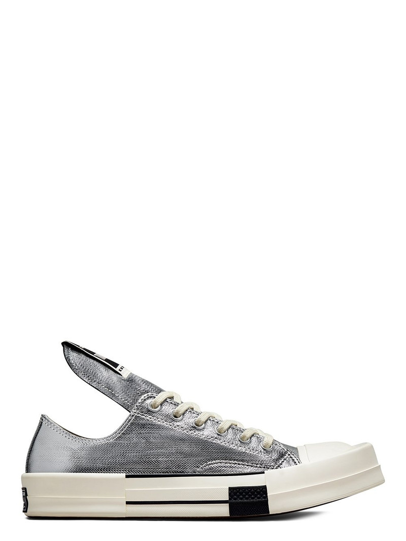 + Converse + DRKSHDW TURBODRK OX Metallic Canvas Sneakers 1