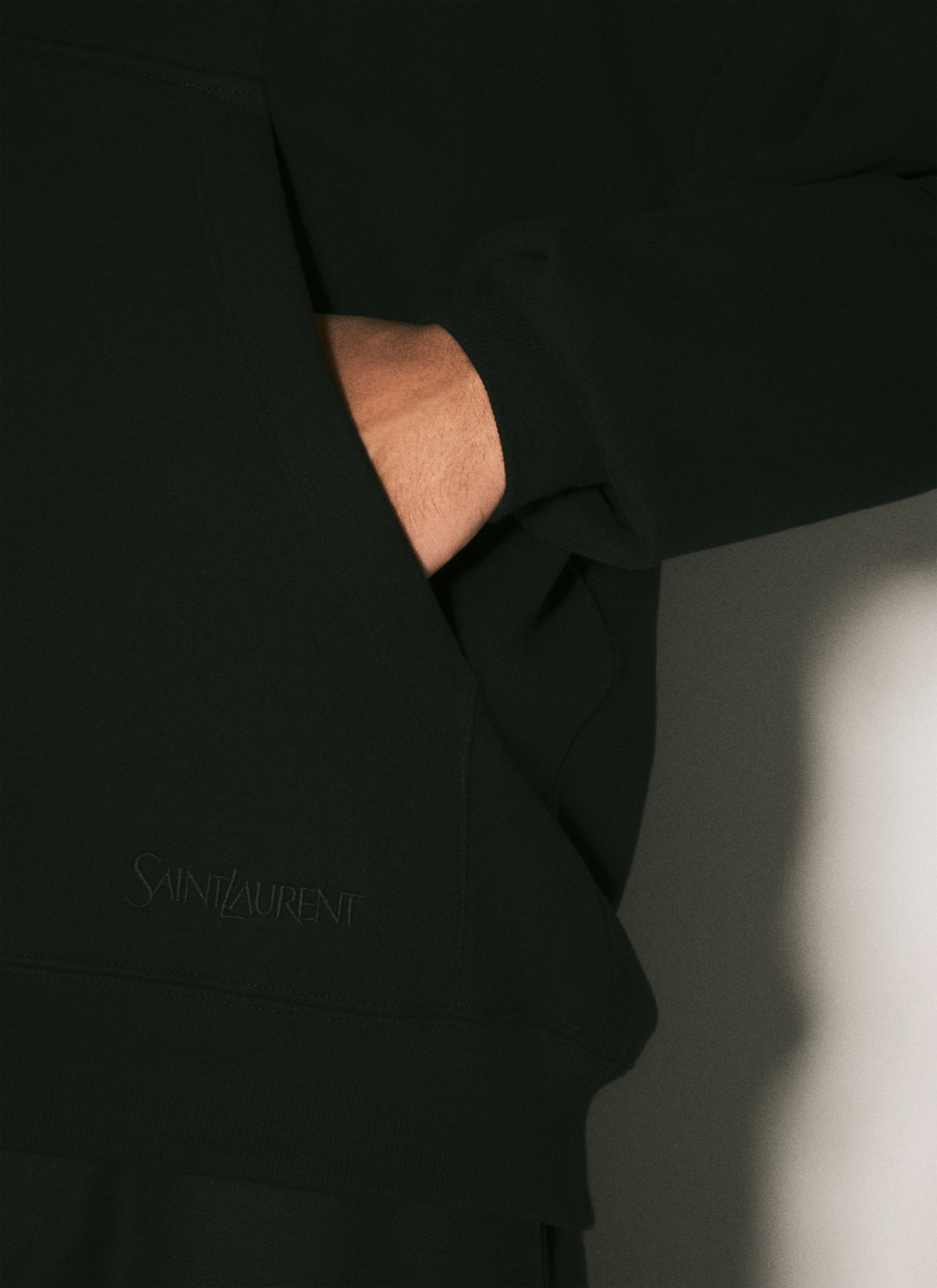 Saint Laurent Men Half-Zip Hooded Sweatshirt - 5