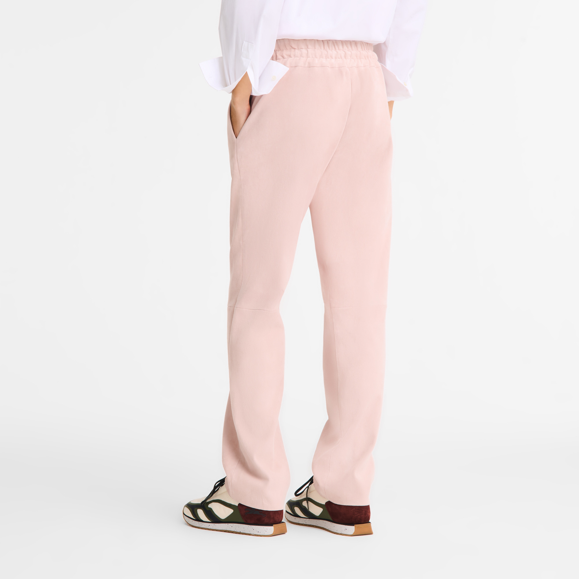 Leather straight pants Pink - Leather - 3