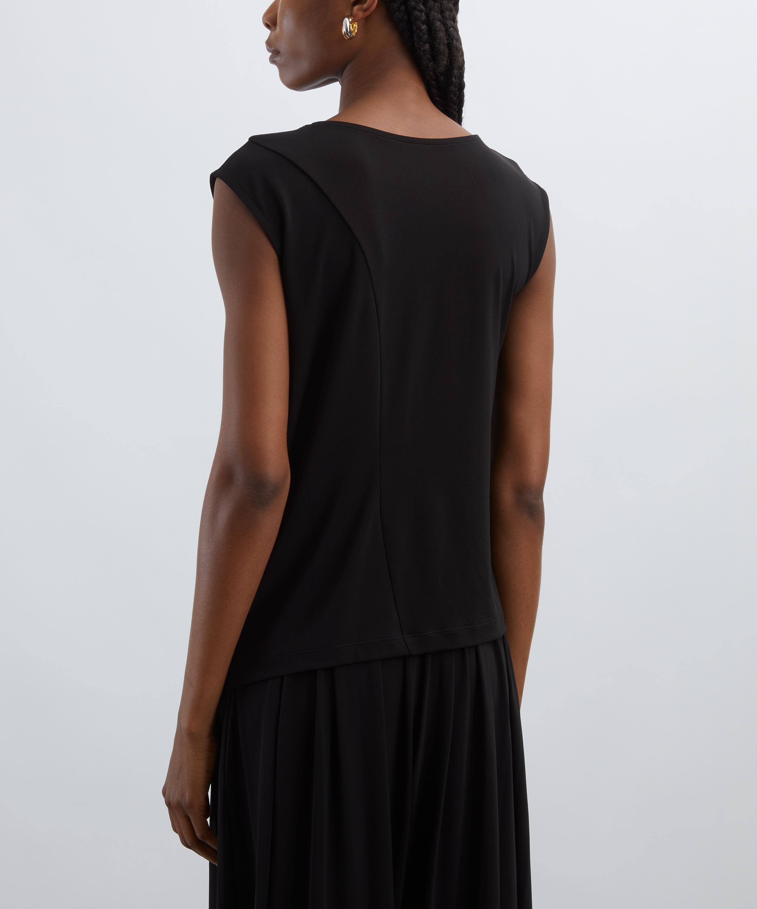 Black DRAPE JERSEY-56 Top - 4