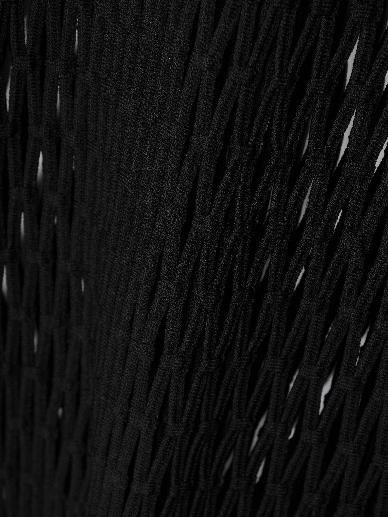 Oversized open-knit turtleneck sweater Black - 4