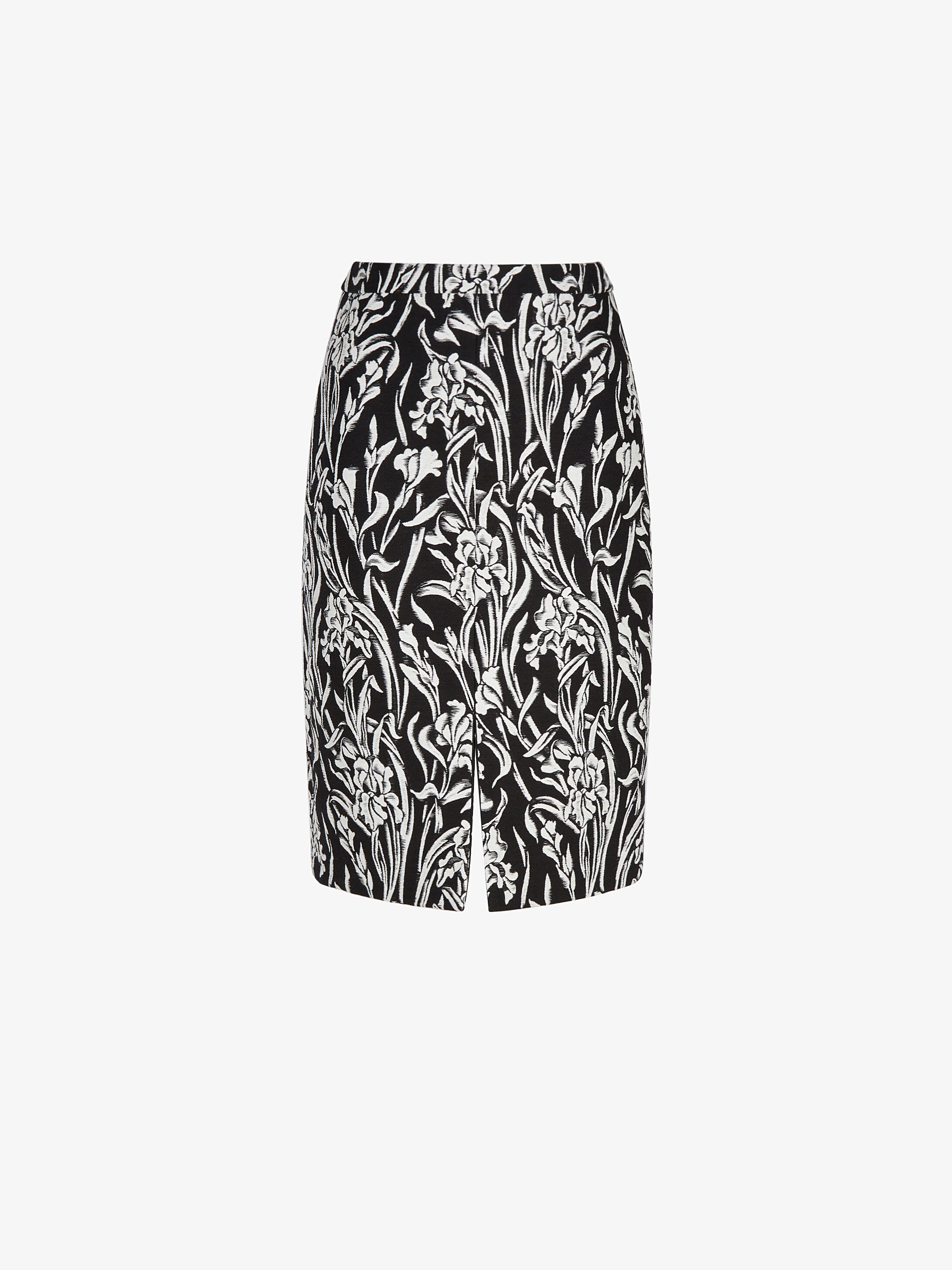 Pencil skirt in floral jacquard - 1