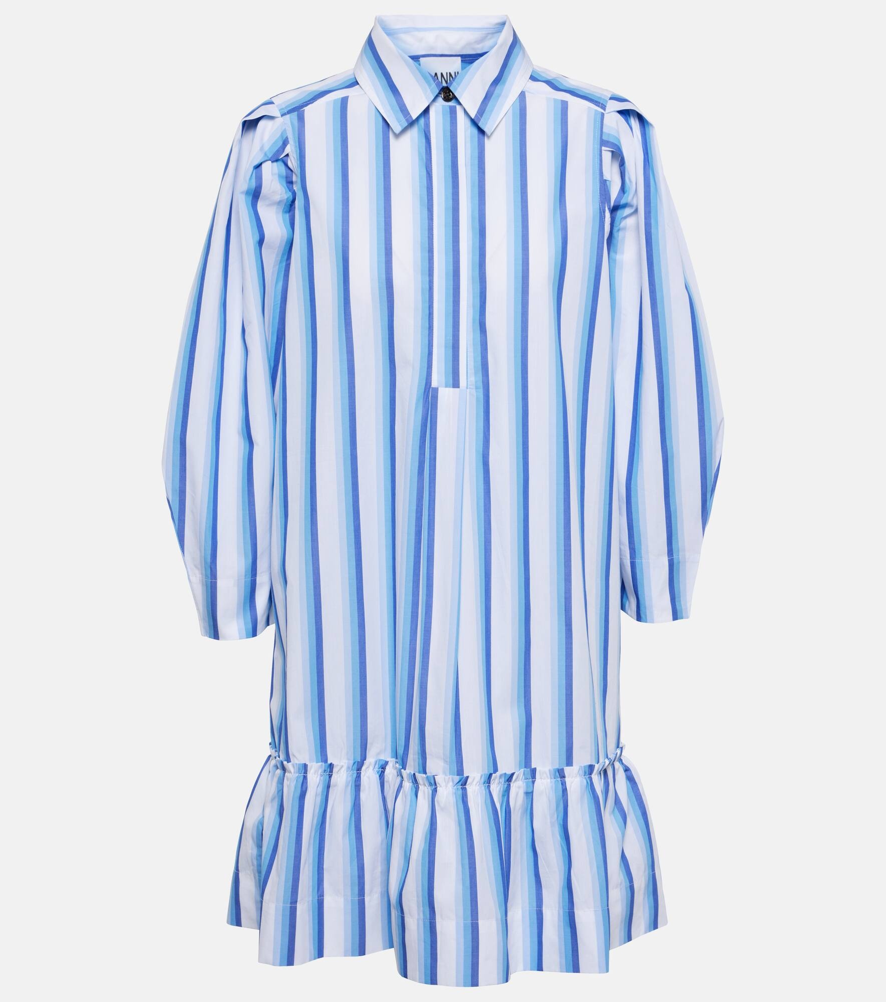 Striped cotton minidress - 1
