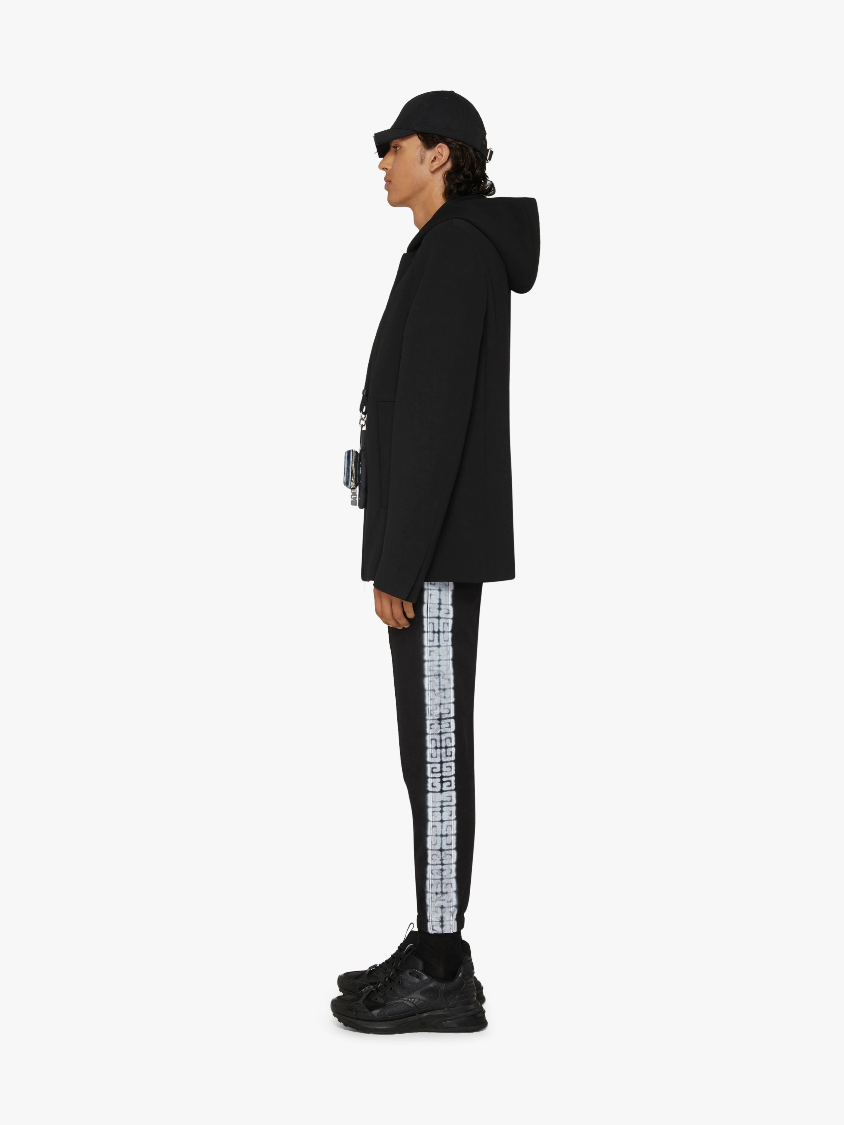 SLIM FIT JOGGER PANTS WITH TAG EFFECT 4G WEBBING - 3