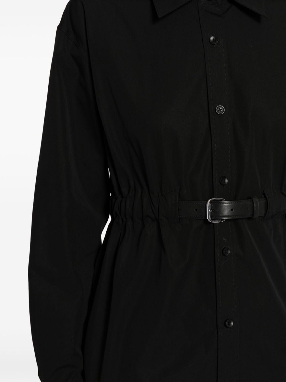 belted cotton tunic shirt - 5