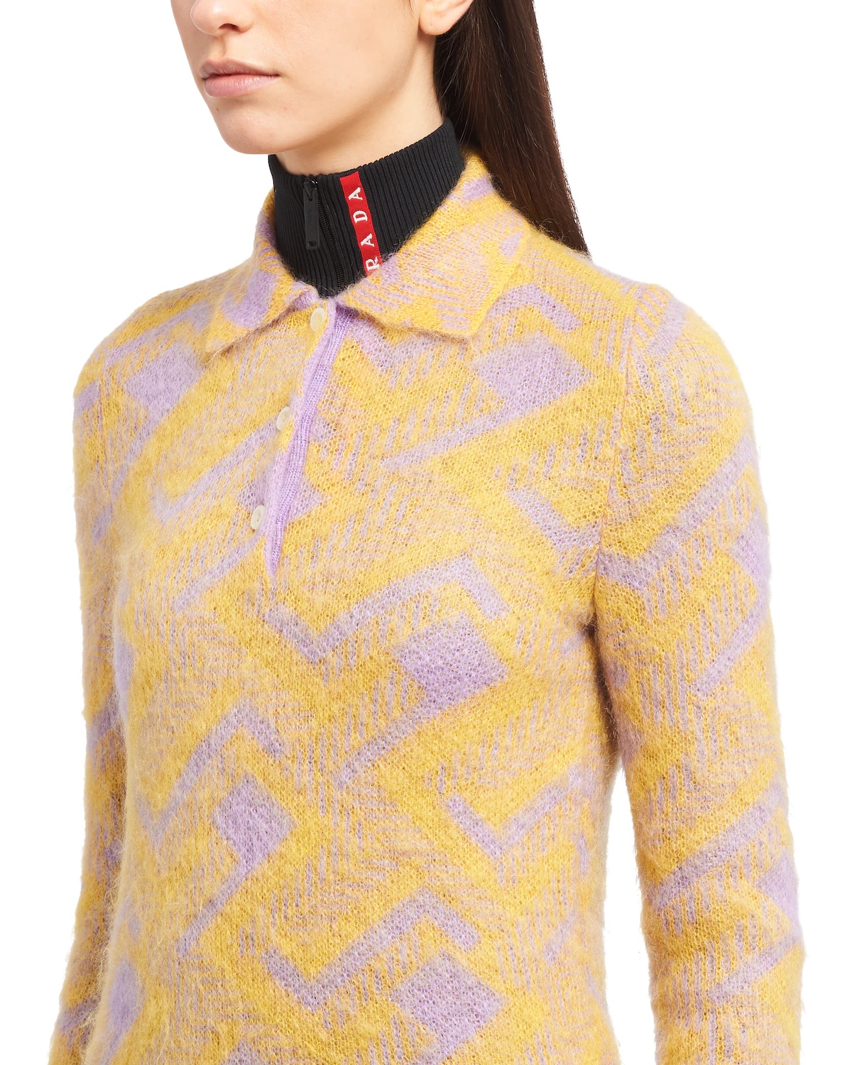 Slim-fit mohair jacquard polo shirt - 5