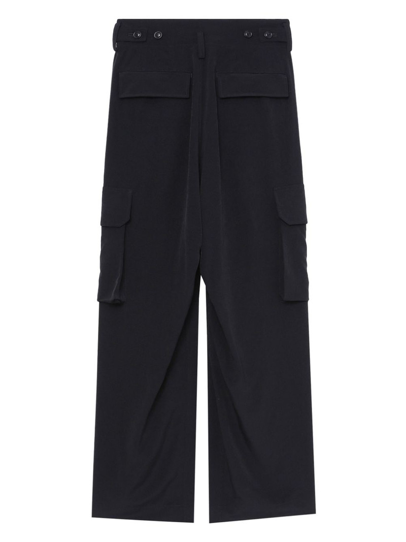 pleated high-waisted cargo trousers 6