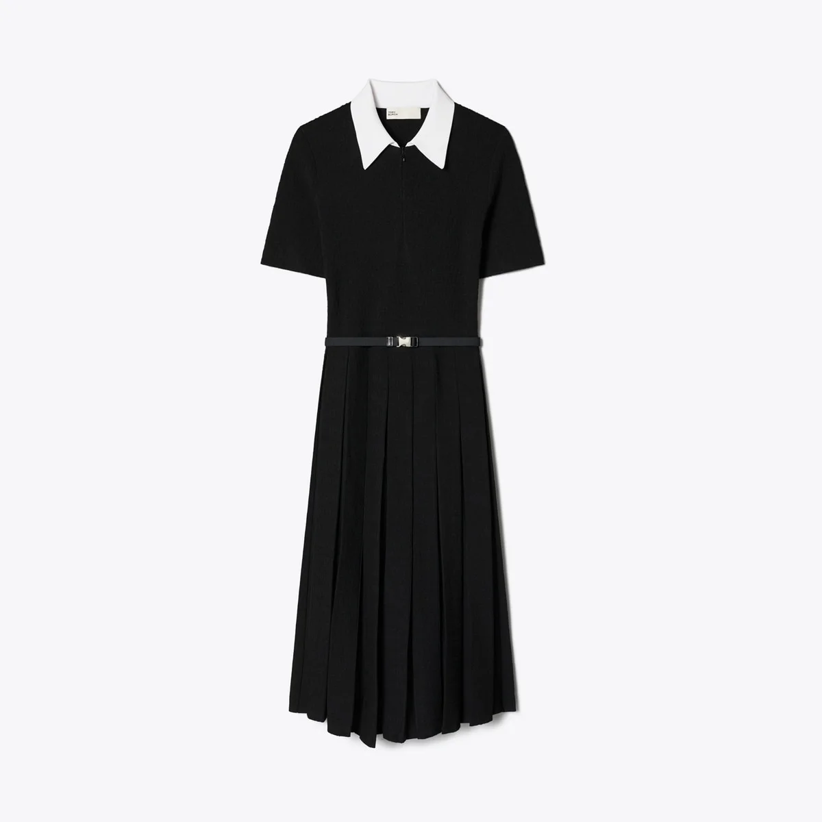 T Monogram Jacquard Pleated Dress - 1
