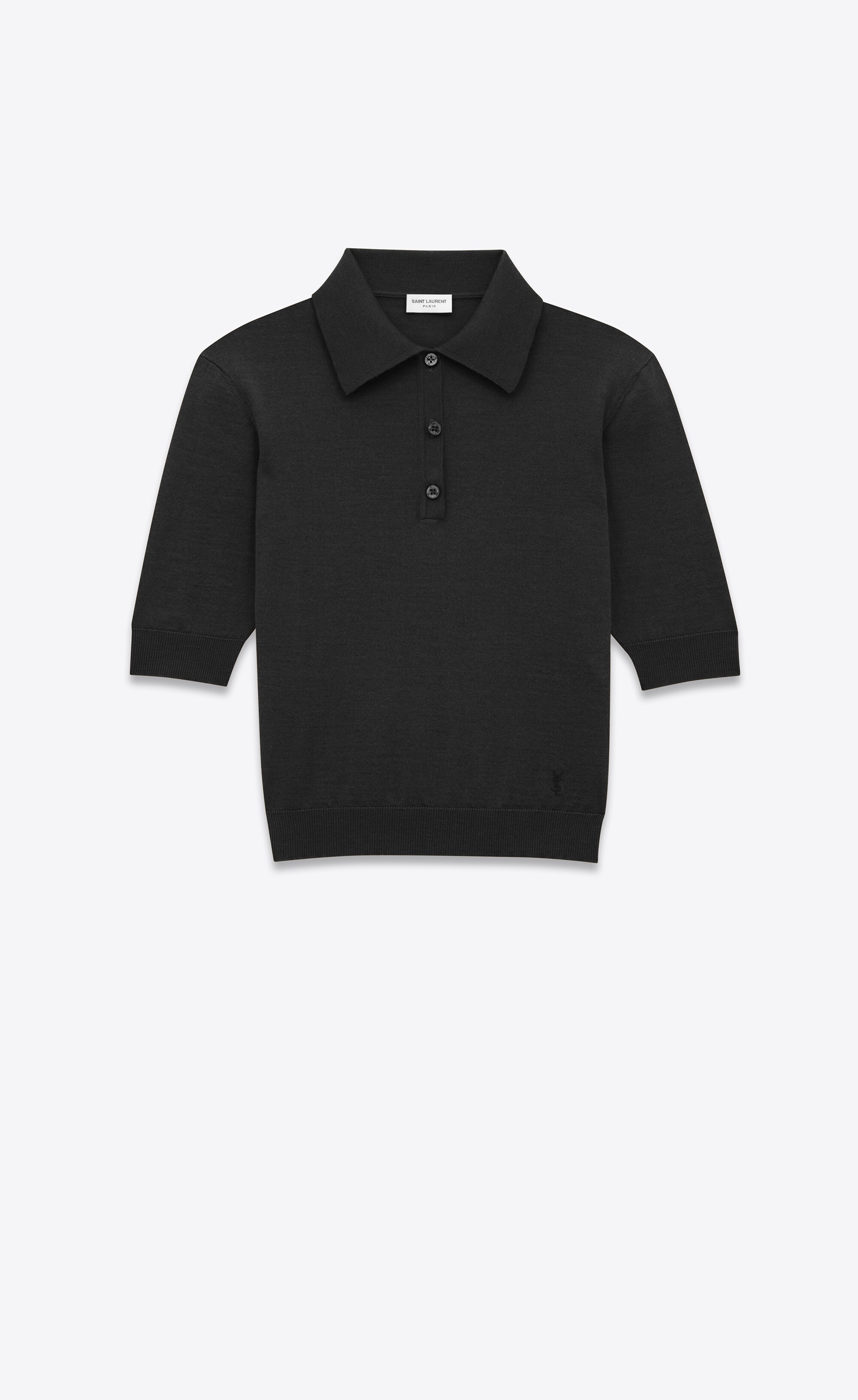 cassandre polo shirt in cashmere, wool, and silk - 1
