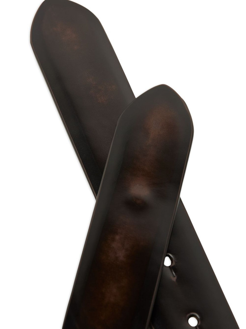 pointed-tip leather belt 4